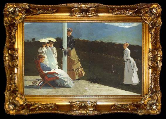 framed  Winslow Homer The Croquet Match (mk44), ta009-2